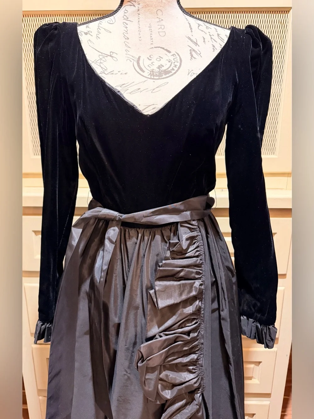 Vintage Albert Capraro I. Magnin Luxury Designer Dress 10 - Picture 2 of 4